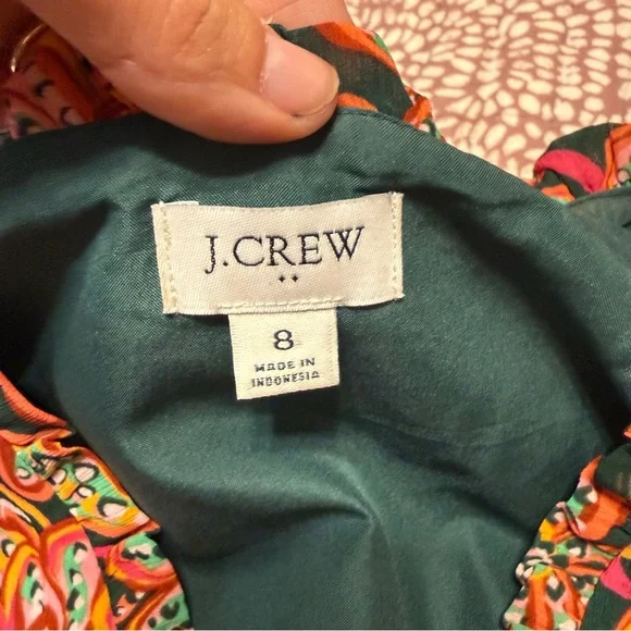 J.Crew Vibrant Floral Sleeveless Mini Dress – Size 8 - Picture 8 of 9